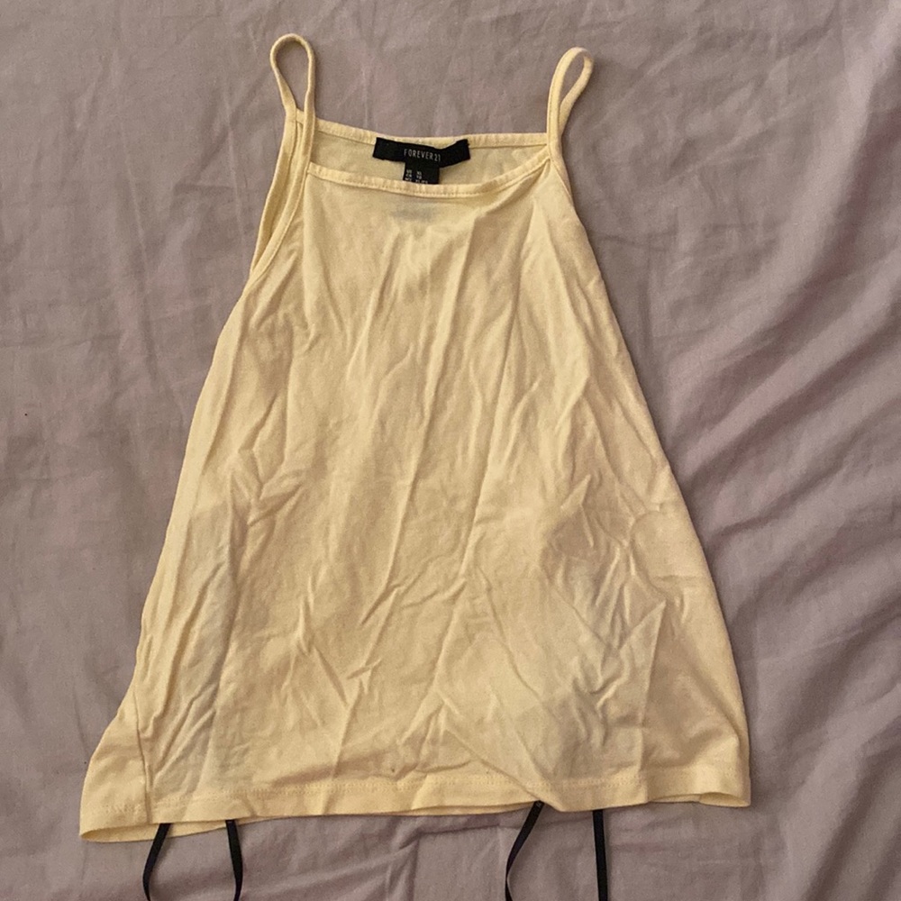 Forever 21 Yellow Crop too size XL